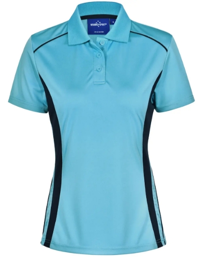 Picture of Winning Spirit, Ladies Cooldry S/S Contrast Interlock Polo